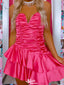 Elegant Strapless V-neck A-line Short Mini Homecoming Dress,EPT500