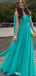 Elegant Halter V-neck A-line Long Prom Dress Ideas, Evening Party Dresses,WGP1649