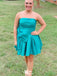 Elegant Strapless A-line Short Mini Homecoming Dress,EPT509