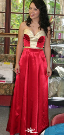 Elegant Strapless Sweetheart A-line Long Prom Dress Ideas, Evening Party Dresses,WGP1665