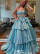 Gorgeous Strapless A-line Long Prom Dress Ideas, Evening Party Dresses,WGP1669