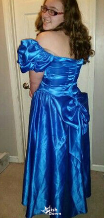 Formal Short Sleeves Off-shoulder A-line Long Prom Dress Ideas, Evening Party Dresses,WGP1672