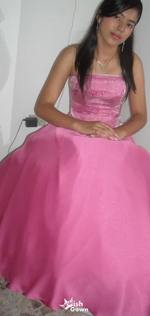 Elegant Strapless A-line Long Prom Dress Ideas, Evening Party Dresses,WGP1684