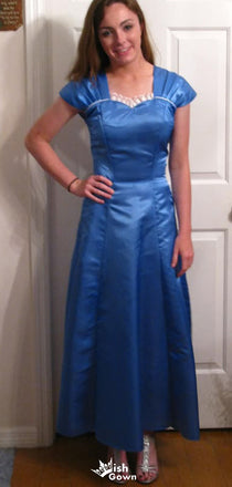 Formal Short Sleeves A-line Long Prom Dress Ideas, Evening Party Dresses,WGP1695