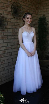 Elegant Spaghetti Strap A-line Long Prom Dress Ideas, Evening Party Dresses,WGP1700