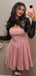 Elegant Spaghetti Strap A-line Short Mini Homecoming Dress,EPT528