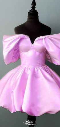 Unique Off-shoulder Sheath Short Mini Homecoming Dress,EPT543