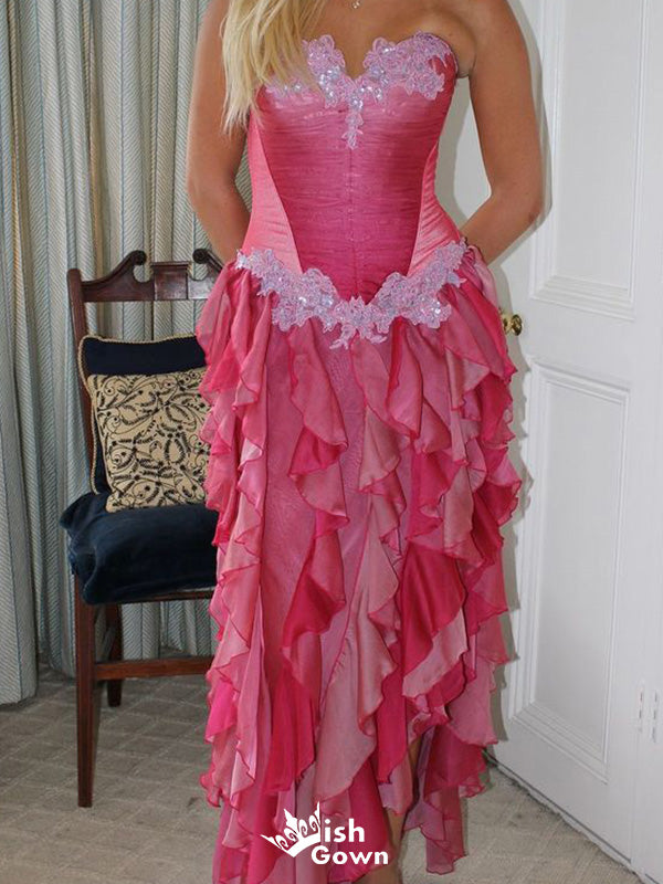 Unique Strapless A-line Long Prom Dress Ideas, Evening Party Dresses,WGP1706