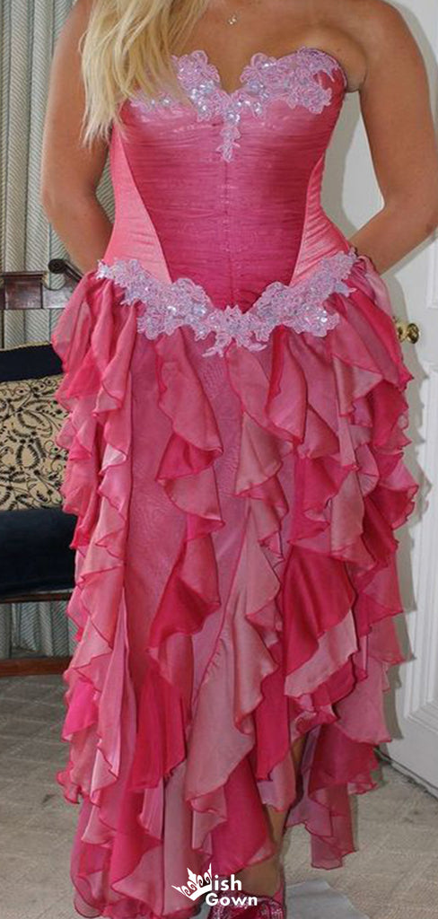 Unique Strapless A-line Long Prom Dress Ideas, Evening Party Dresses,WGP1706