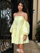 Elegant Off-shoulder A-line Short Mini Homecoming Dress,EPT565