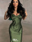 Sexy Green Spaghetti Strap Mermaid Backless Long Sleeveless Party Prom Dresses,Evening Dress Online, WGP783