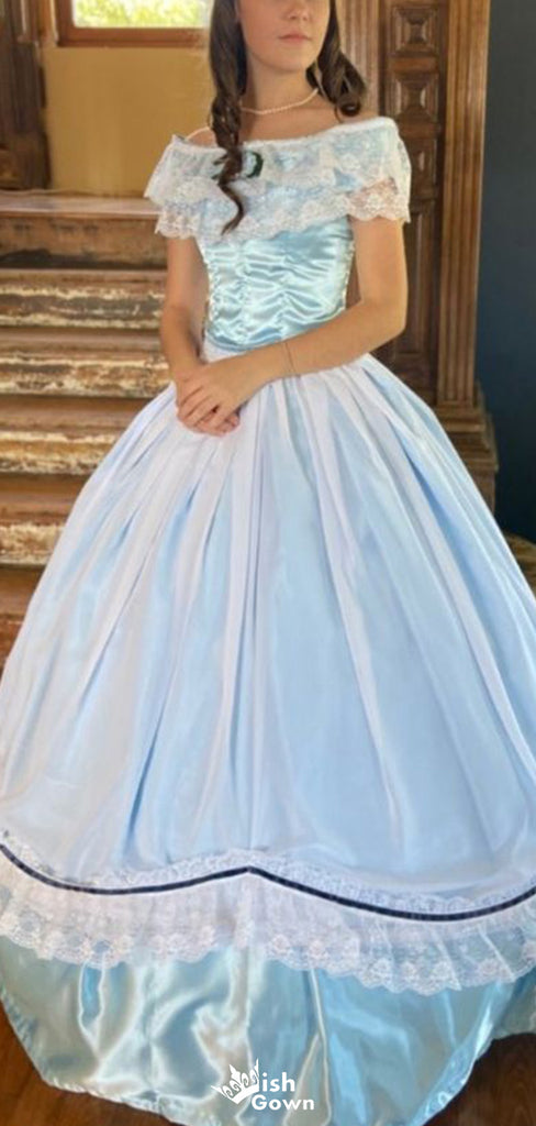 Gorgeous Off-shoulder A-line Long Prom Dress Ideas, Evening Party Dresses,WGP1726