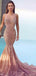 Sexy Pink Halter Mermaid Long Prom Dress Ideas, Evening Party Dresses,WGP1889
