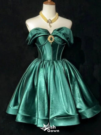 Elegant Strapless Sweetheart  A-line Short Mini Homecoming Dress,EPT568