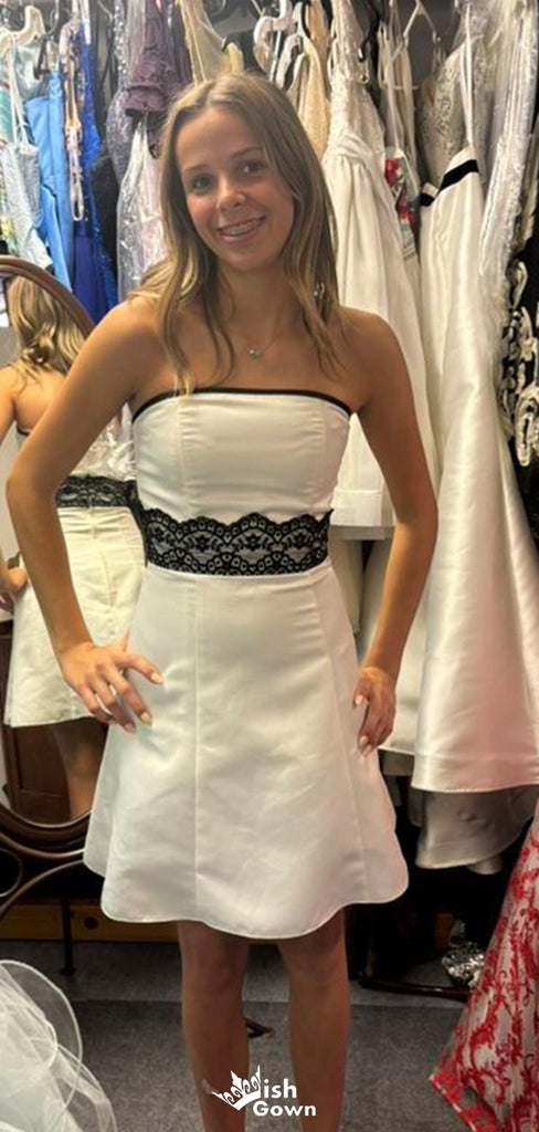 Casual Strapless Sheath Short Mini Homecoming Dress,EPT576