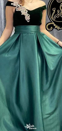 Formal Off-shoulder A-line Long Prom Dress Ideas, Evening Party Dresses,WGP1746