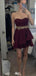Elegant Strapless Sweetheart A-line Short Mini Homecoming Dress,EPT584