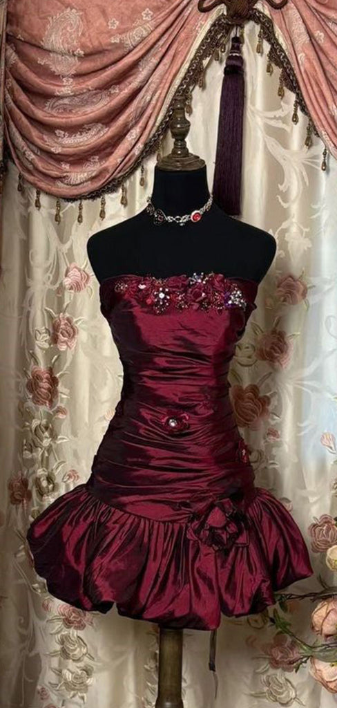 Charming Red Sweetheart A-Line Short Homecoming Dresses For Birthday Party, EPT713