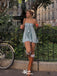 Unique Blue Sweetheart A-Line Long Sleeve Short Homecoming Dresses For Birthday Party, EPT702