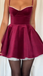 Elegant Red Spaghetti Strap A-Line Short Homecoming Dresses For Birthday Party, EPT682