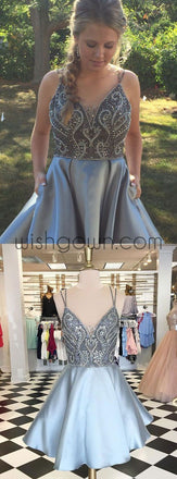 Lovely Beaded Top Popular Cheap Short Homecoming Dresses, BD0061
